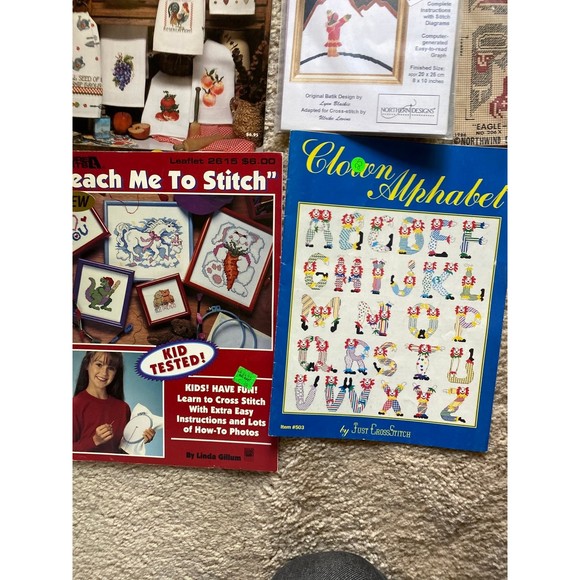 Set of 8 Cross Stitch Graphs & Some Direction sheets and 3 Pattern Books LOT - Picture 5 of 5